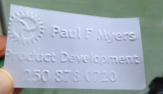 3D打印名片 3D打印壓花機制作另類商務名片 3D打印名片 3D打印壓花機制作另類商務名片